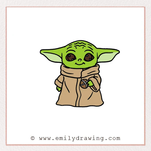 Preview of Baby Yoda drawing